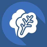 Icon Lettuce. related to Fruits And Vegetables symbol. long shadow style. editable vector