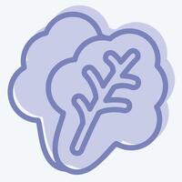 Icon Lettuce. related to Fruits And Vegetables symbol. two tone style. editable vector