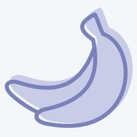 Icon Banana. related to Fruits And Vegetables symbol. two tone style. editable vector