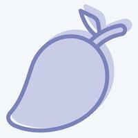 Icon Mango. related to Fruits And Vegetables symbol. two tone style. editable vector