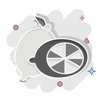 Icon Lemon. related to Fruits And Vegetables symbol. comic style. editable vector