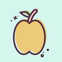 Icon Apricot. related to Fruits And Vegetables symbol. MBE style. editable vector