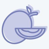 Icon Melon. related to Fruits And Vegetables symbol. two tone style. editable vector