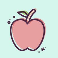 Icon Apple. related to Fruits And Vegetables symbol. MBE style. editable vector