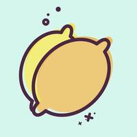 Icon Lime. related to Fruits And Vegetables symbol. MBE style. editable vector
