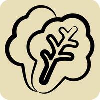 Icon Lettuce. related to Fruits And Vegetables symbol. hand drawn style. editable vector
