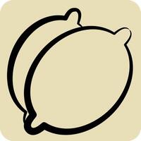 Icon Lime. related to Fruits And Vegetables symbol. hand drawn style. editable vector