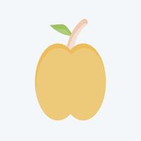 Icon Apricot. related to Fruits And Vegetables symbol. flat style. editable vector