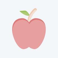 Icon Apple. related to Fruits And Vegetables symbol. flat style. editable vector