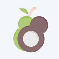 Icon Avocado. related to Fruits And Vegetables symbol. flat style. editable vector