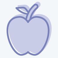 Icon Apple. related to Fruits And Vegetables symbol. two tone style. editable vector