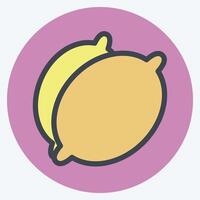 Icon Lime. related to Fruits And Vegetables symbol. color mate style. editable vector
