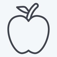 Icon Apple. related to Fruits And Vegetables symbol. line style. editable vector