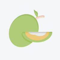 Icon Melon. related to Fruits And Vegetables symbol. flat style. editable vector