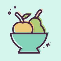 Icon Fruits. related to Fruits And Vegetables symbol. MBE style. editable vector