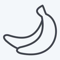 Icon Banana. related to Fruits And Vegetables symbol. line style. editable vector