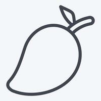 Icon Mango. related to Fruits And Vegetables symbol. line style. editable vector
