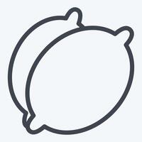 Icon Lime. related to Fruits And Vegetables symbol. line style. editable vector