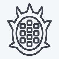 Icon Passion Fruit. related to Fruits And Vegetables symbol. line style. editable vector