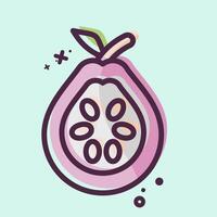 Icon Guava. related to Fruits And Vegetables symbol. MBE style. editable vector
