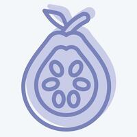 Icon Guava. related to Fruits And Vegetables symbol. two tone style. editable vector