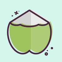 Icon Coconut. related to Fruits And Vegetables symbol. MBE style. editable vector