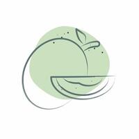 Icon Melon. related to Fruits And Vegetables symbol. Color Spot Style. editable vector