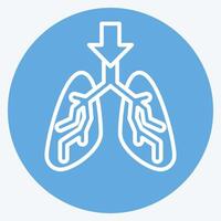 Icon Breathe. related to Air symbol. blue eyes style. simple design editable vector