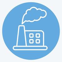 Icon Air Pollution. related to Air symbol. blue eyes style. simple design editable vector