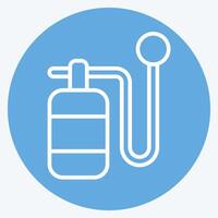 Icon Oxygen Bottle. related to Air symbol. blue eyes style. simple design editable vector