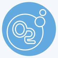 Icon Oxygen. related to Air symbol. blue eyes style. simple design editable vector