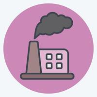 Icon Air Pollution. related to Air symbol. color mate style. simple design editable vector