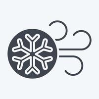 Icon Cold Air. related to Air symbol. glyph style. simple design editable vector