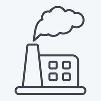 Icon Air Pollution. related to Air symbol. line style. simple design editable vector