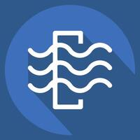 Icon Air Filter. related to Air symbol. long shadow style. simple design editable vector