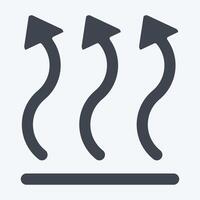 Icon Air Flow. related to Air symbol. glyph style. simple design editable vector