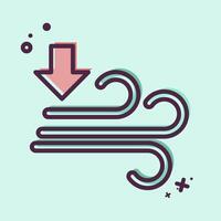 Icon Air Pressure. related to Air symbol. MBE style. simple design editable vector