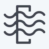 Icon Air Filter. related to Air symbol. glyph style. simple design editable vector