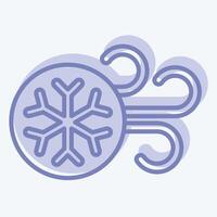 Icon Cold Air. related to Air symbol. two tone style. simple design editable vector