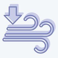 Icon Air Pressure. related to Air symbol. two tone style. simple design editable vector