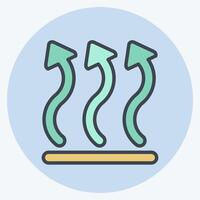 Icon Air Flow. related to Air symbol. color mate style. simple design editable vector