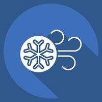 Icon Cold Air. related to Air symbol. long shadow style. simple design editable vector