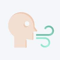 Icon Blow. related to Air symbol. flat style. simple design editable vector
