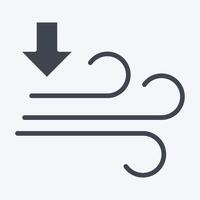 Icon Air Pressure. related to Air symbol. glyph style. simple design editable vector