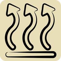 Icon Air Flow. related to Air symbol. hand drawn style. simple design editable vector