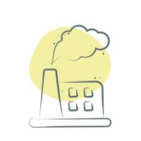 Icon Air Pollution. related to Air symbol. Color Spot Style. simple design editable vector