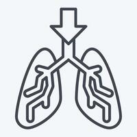 Icon Breathe. related to Air symbol. line style. simple design editable vector