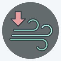 Icon Air Pressure. related to Air symbol. color mate style. simple design editable vector