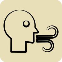 Icon Blow. related to Air symbol. hand drawn style. simple design editable vector