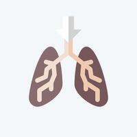 Icon Breathe. related to Air symbol. flat style. simple design editable vector